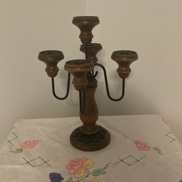 v i n t a g e :: farmhouse goth primitive mcm
 retro style candleholder - Picture 3 of 3